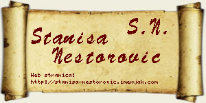 Staniša Nestorović vizit kartica